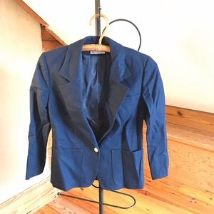 Pendleton Navy Wool Gold Button Blazer, EUC, 0/2